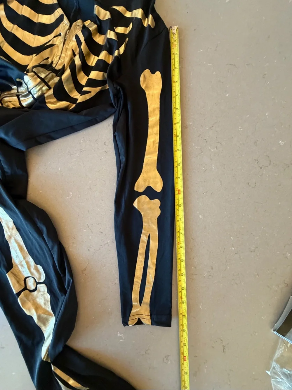 Gold Metallic Skeleton Halloween Costume 24 Carat Bones - Womens Small 2-4